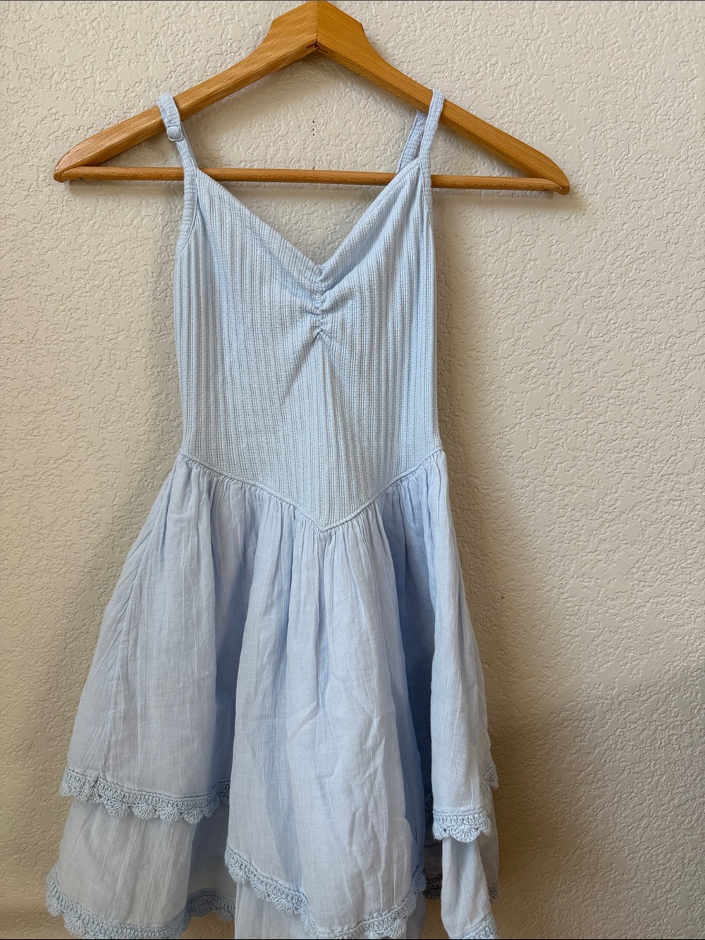 Aerie Endless Memories Dress Eyelet Blue Womens size XXSmall - Picture 2 of 12